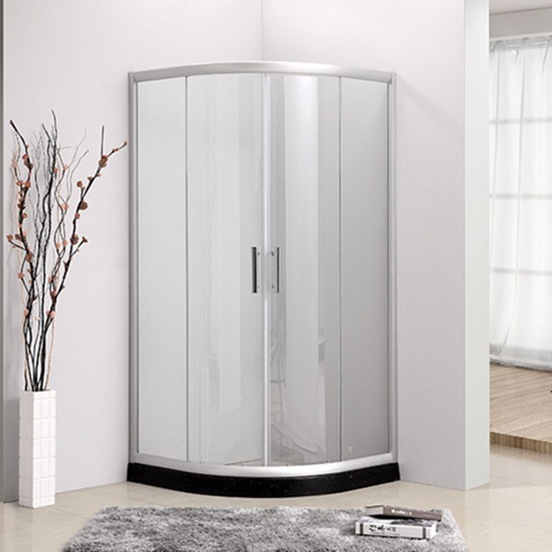 Contemporary Shower Stall Striped Round Semi-Frameless Shower Stall Clearhalo 'Bathroom Remodel & Bathroom Fixtures' 'Home Improvement' 'home_improvement' 'home_improvement_shower_stalls_enclosures' 'Shower Stalls & Enclosures' 'shower_stalls_enclosures' 'Showers & Bathtubs' 1200x1200_c10346f7-77c6-4bfd-97be-44b052233efb