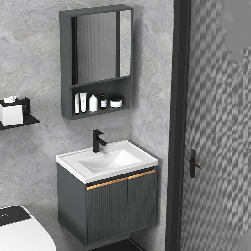 Modern Bathroom Vanity Metal Base Wall-Mounted with Soft Close Door Clearhalo 'Bathroom Remodel & Bathroom Fixtures' 'Bathroom Vanities' 'bathroom_vanities' 'Home Improvement' 'home_improvement' 'home_improvement_bathroom_vanities' 1200x1200_c108f82c-2d09-4244-8fab-698b2359d5b3