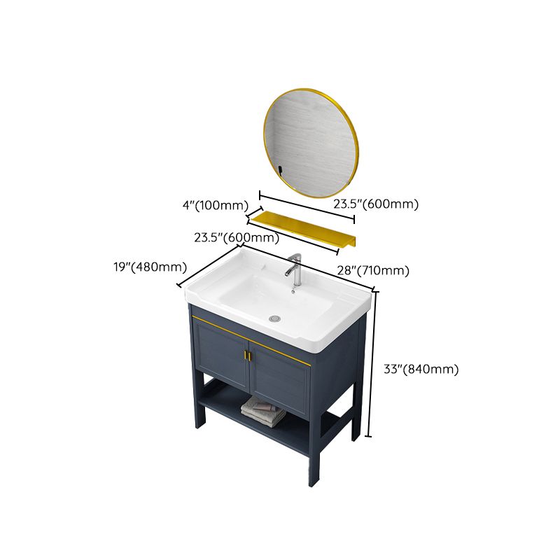 Glam Bathroom Sink Vanity Freestanding Single-Sink Bathroom Vanity Set Clearhalo 'Bathroom Remodel & Bathroom Fixtures' 'Bathroom Vanities' 'bathroom_vanities' 'Home Improvement' 'home_improvement' 'home_improvement_bathroom_vanities' 1200x1200_c112d1df-6cf2-4e6f-9ee2-352e242b070b