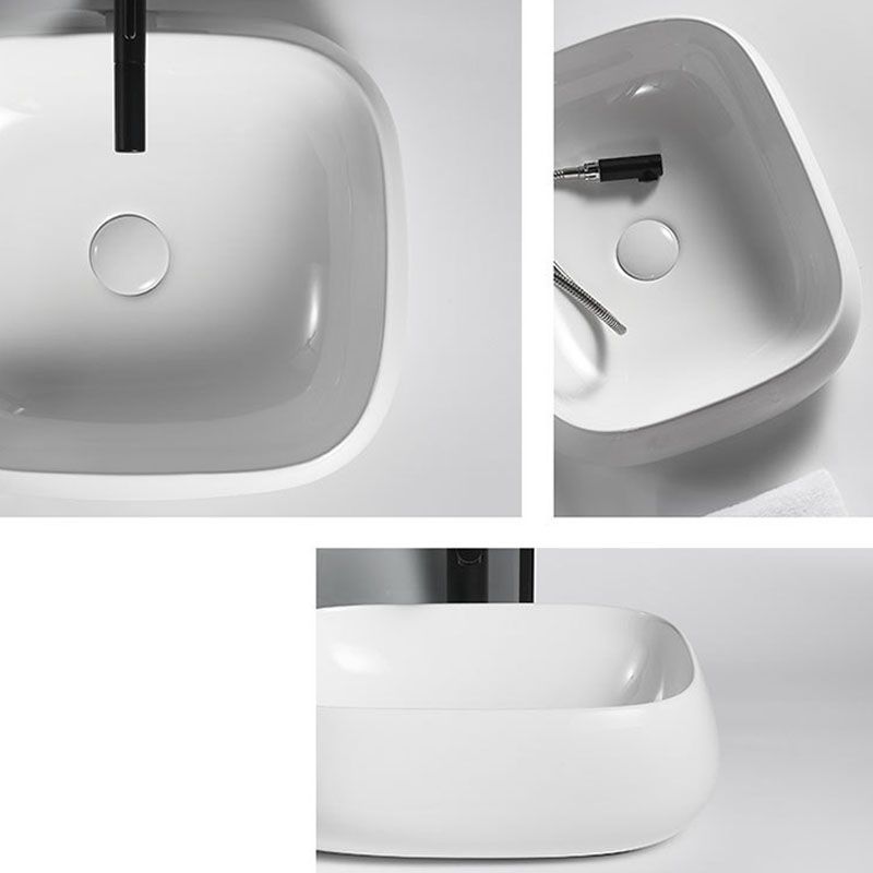 Porcelain Vessel Lavatory Sink Rectangular Shape Bathroom Sink Clearhalo 'Bathroom Remodel & Bathroom Fixtures' 'Bathroom Sinks & Faucet Components' 'Bathroom Sinks' 'bathroom_sink' 'Home Improvement' 'home_improvement' 'home_improvement_bathroom_sink' 1200x1200_c129c1fe-e4c3-44c9-82ad-f47f198c5807