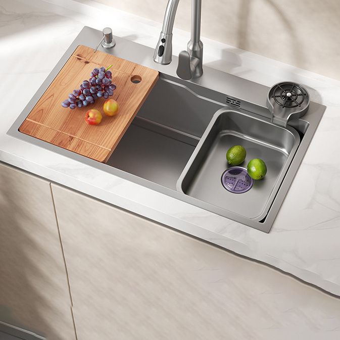 Classic Workstation Sink Stainless Steel Modern Prep Station Clearhalo 'Home Improvement' 'home_improvement' 'home_improvement_kitchen_sinks' 'Kitchen Remodel & Kitchen Fixtures' 'Kitchen Sinks & Faucet Components' 'Kitchen Sinks' 'kitchen_sinks' 1200x1200_c12d6f5e-04e0-4ef8-af07-7b729d6df986