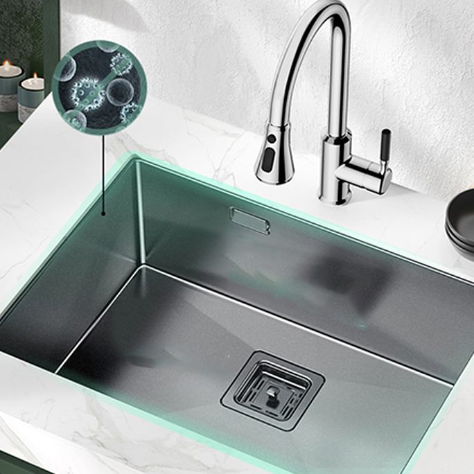Soundproof Kitchen Sink Overflow Hole Design Stainless Steel Kitchen Sink Clearhalo 'Home Improvement' 'home_improvement' 'home_improvement_kitchen_sinks' 'Kitchen Remodel & Kitchen Fixtures' 'Kitchen Sinks & Faucet Components' 'Kitchen Sinks' 'kitchen_sinks' 1200x1200_c12d97f7-6cce-40af-8e5c-7c97c37cae74