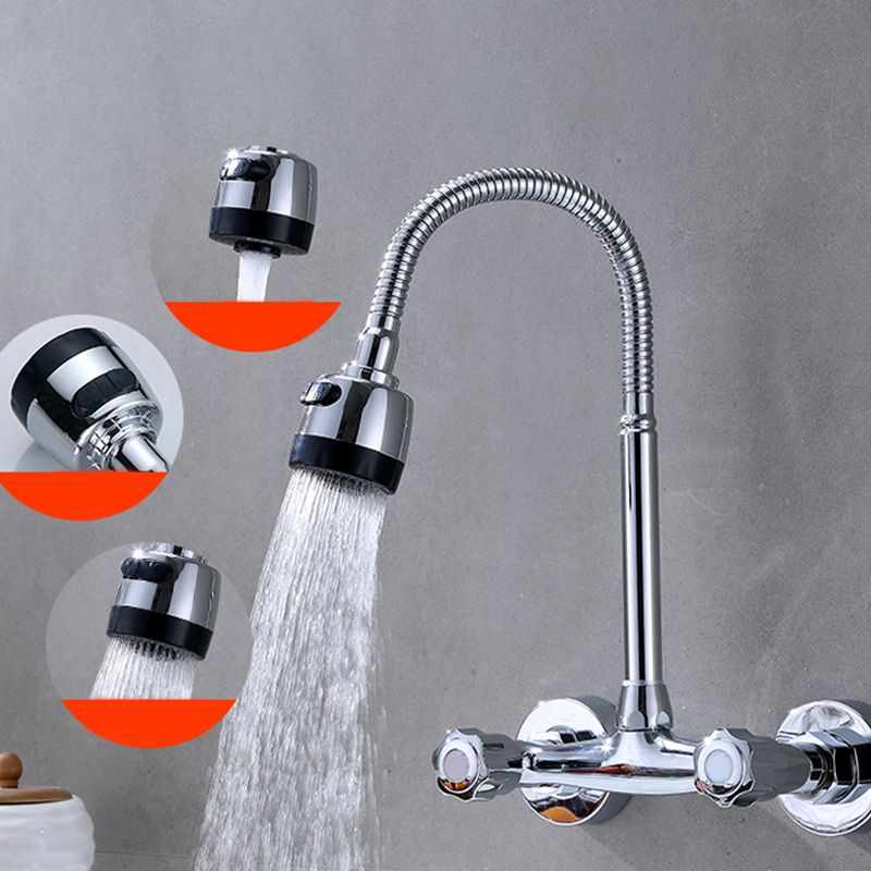 Modern Bar Faucet Brass Knob Handle Swivel Spout Wall Mounted Pot Filler Faucet Clearhalo 'Home Improvement' 'home_improvement' 'home_improvement_kitchen_faucets' 'Kitchen Faucets' 'Kitchen Remodel & Kitchen Fixtures' 'Kitchen Sinks & Faucet Components' 'kitchen_faucets' 1200x1200_c14462be-6ce2-49ca-8c57-dfa85d35177b