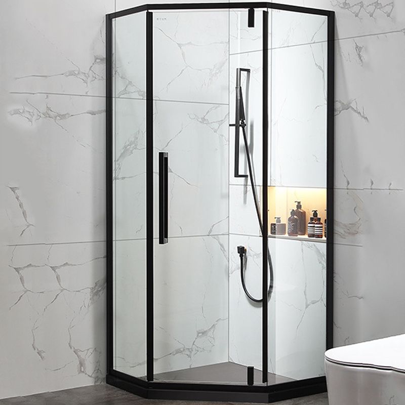 Tempered Glass Shower Stall with Fixed Panel Neo-Angle Corner Shower Stall Clearhalo 'Bathroom Remodel & Bathroom Fixtures' 'Home Improvement' 'home_improvement' 'home_improvement_shower_stalls_enclosures' 'Shower Stalls & Enclosures' 'shower_stalls_enclosures' 'Showers & Bathtubs' 1200x1200_c14ee98d-e7ae-4e3c-8011-0e4b365705f9