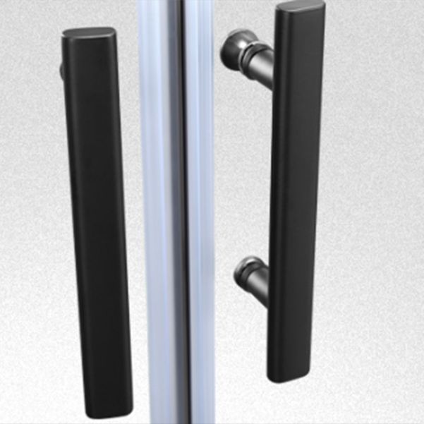 Semi-Frameless Double Sliding Shower Enclosure with Double Handles Clearhalo 'Bathroom Remodel & Bathroom Fixtures' 'Home Improvement' 'home_improvement' 'home_improvement_shower_stalls_enclosures' 'Shower Stalls & Enclosures' 'shower_stalls_enclosures' 'Showers & Bathtubs' 1200x1200_c15284dc-7a19-4240-956c-033c7156cccd