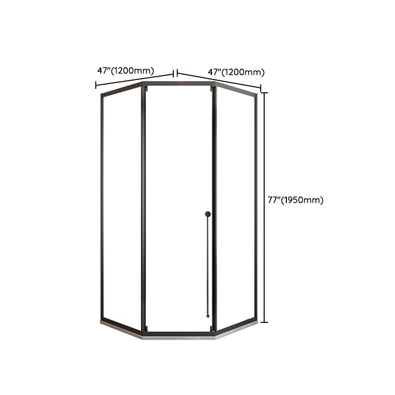 Framed Single Sliding Shower Doors Transparent Shower Bath Door Clearhalo 'Bathroom Remodel & Bathroom Fixtures' 'Home Improvement' 'home_improvement' 'home_improvement_shower_tub_doors' 'Shower and Tub Doors' 'shower_tub_doors' 'Showers & Bathtubs' 1200x1200_c153fa56-c42a-4720-8976-05930d6fbed9