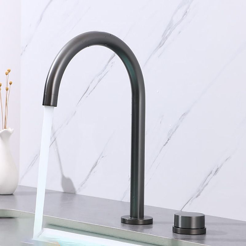 Vessel Sink Bathroom Faucet Knob Handle Swivel Spout High-Arc Vessel Faucet Clearhalo 'Bathroom Remodel & Bathroom Fixtures' 'Bathroom Sink Faucets' 'Bathroom Sinks & Faucet Components' 'bathroom_sink_faucets' 'Home Improvement' 'home_improvement' 'home_improvement_bathroom_sink_faucets' 1200x1200_c15aeb6d-c5ac-4292-b420-3a070469d030