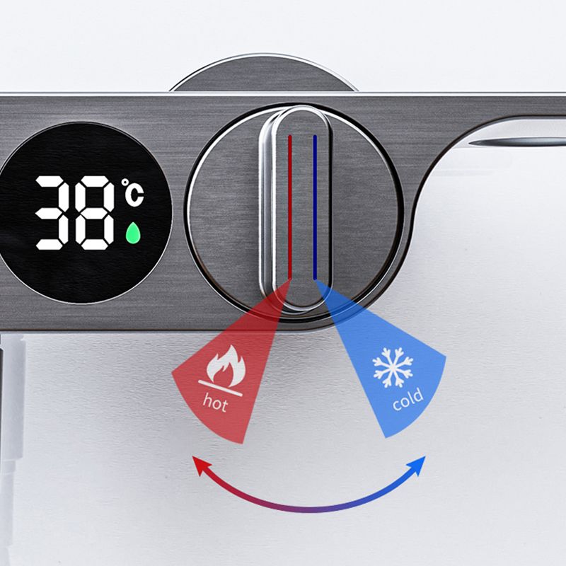 Wall Mounted Metal Bathroom Faucet Low Arc Waterfall Tub Filler Clearhalo 'Bathroom Remodel & Bathroom Fixtures' 'Bathtub Faucets' 'bathtub_faucets' 'Home Improvement' 'home_improvement' 'home_improvement_bathtub_faucets' 1200x1200_c1636ccf-98d7-4a49-8f7d-3fe7204bf9e7