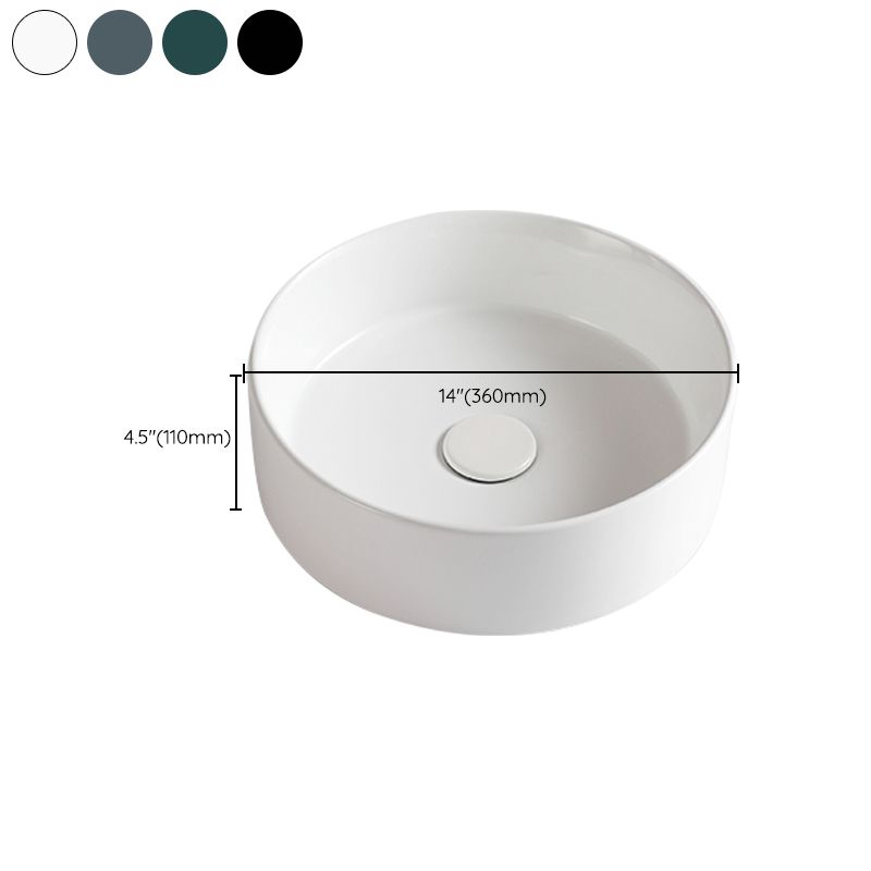 Modern Bathroom Sink Porcelain Round Vessel Sink with Pop-Up Drain Clearhalo 'Bathroom Remodel & Bathroom Fixtures' 'Bathroom Sinks & Faucet Components' 'Bathroom Sinks' 'bathroom_sink' 'Home Improvement' 'home_improvement' 'home_improvement_bathroom_sink' 1200x1200_c163d451-a48f-4b41-9a65-4b6fd3719f0e
