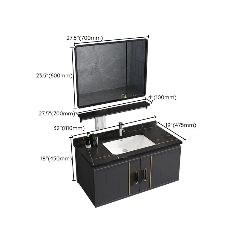 Modern Bathroom Vanity Set Wall Mount Bathroom Sink Vanity with Mirror Clearhalo 'Bathroom Remodel & Bathroom Fixtures' 'Bathroom Vanities' 'bathroom_vanities' 'Home Improvement' 'home_improvement' 'home_improvement_bathroom_vanities' 1200x1200_c16b0f21-01f2-4bbf-aeda-441255fafa9d