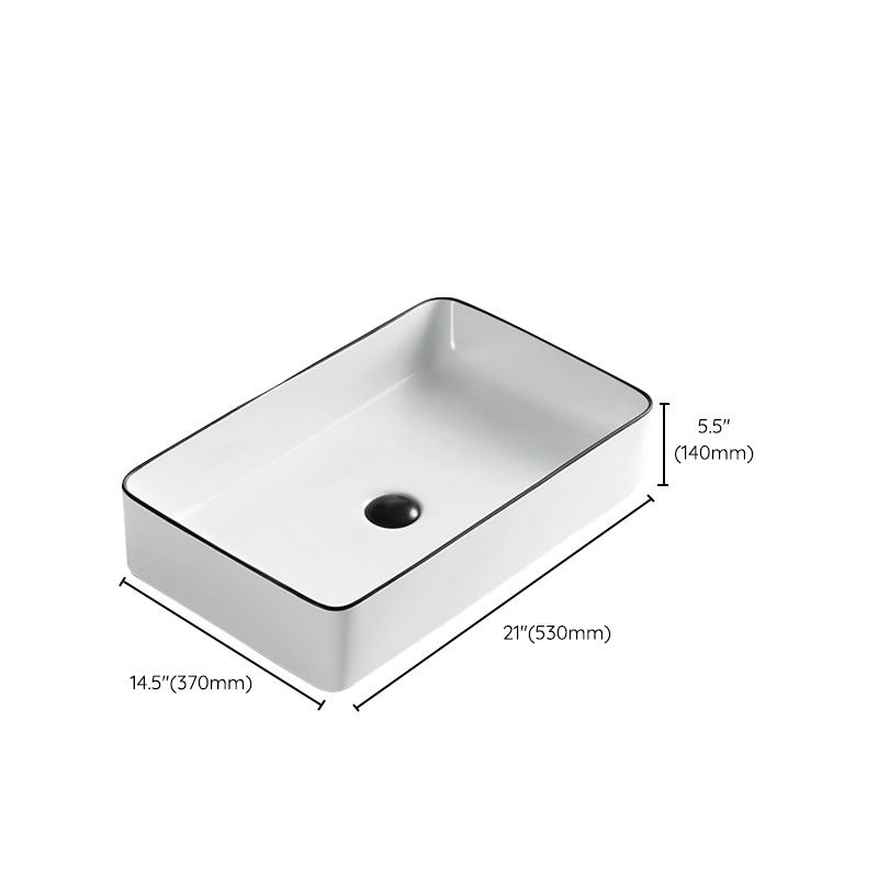 Modern Bathroom Sink Porcelain Pop-Up Drain Rectangular Vessel Sink Clearhalo 'Bathroom Remodel & Bathroom Fixtures' 'Bathroom Sinks & Faucet Components' 'Bathroom Sinks' 'bathroom_sink' 'Home Improvement' 'home_improvement' 'home_improvement_bathroom_sink' 1200x1200_c1742cc6-f4bd-44a4-a1bc-b2fe4d5a3e04