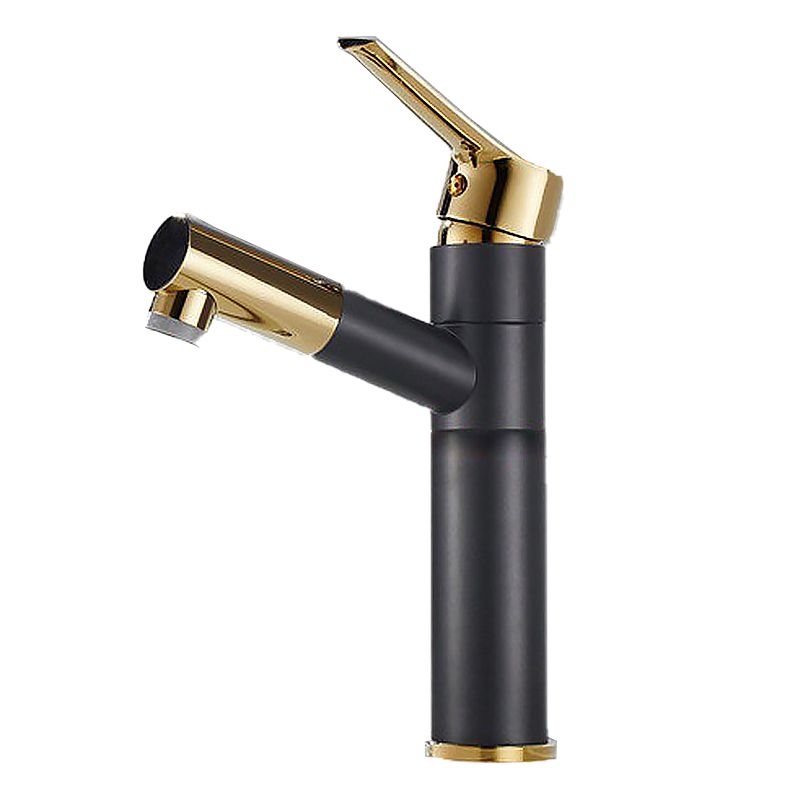 Swivel Spout Basin Faucet Pull-out Luxury Vanity Sink Faucet Circular Brass Faucet Clearhalo 'Bathroom Remodel & Bathroom Fixtures' 'Bathroom Sink Faucets' 'Bathroom Sinks & Faucet Components' 'bathroom_sink_faucets' 'Home Improvement' 'home_improvement' 'home_improvement_bathroom_sink_faucets' 1200x1200_c197aee2-84fa-419b-9598-c45c2f52c7d9