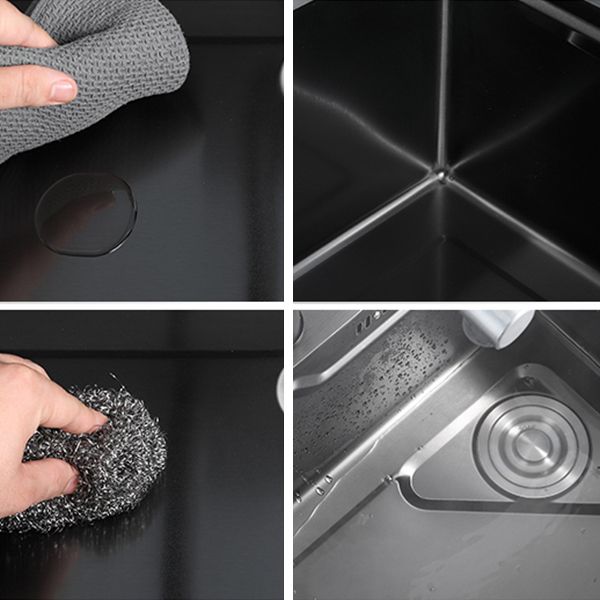 Contemporary Kitchen Sink Stainless Steel Corrosion Resistant Kitchen Sink with Faucet Clearhalo 'Home Improvement' 'home_improvement' 'home_improvement_kitchen_sinks' 'Kitchen Remodel & Kitchen Fixtures' 'Kitchen Sinks & Faucet Components' 'Kitchen Sinks' 'kitchen_sinks' 1200x1200_c1b19297-13eb-4e8f-9e11-0748de02edaf