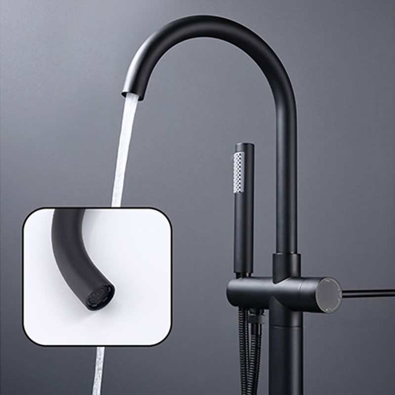 Brass Freestanding Tub Filler with Water Inlet Pipe Floor Mounted Bathroom Faucet Clearhalo 'Bathroom Remodel & Bathroom Fixtures' 'Bathtub Faucets' 'bathtub_faucets' 'Home Improvement' 'home_improvement' 'home_improvement_bathtub_faucets' 1200x1200_c1b3b43e-a2a5-4617-9366-1ef171c874cd