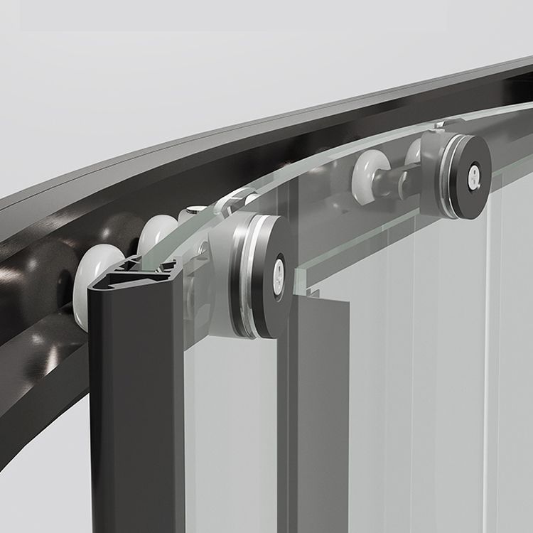 Semi-Frameless Tempered Glass Shower Enclosure with Pedestal Half-Framed Shower Enclosure Clearhalo 'Bathroom Remodel & Bathroom Fixtures' 'Home Improvement' 'home_improvement' 'home_improvement_shower_stalls_enclosures' 'Shower Stalls & Enclosures' 'shower_stalls_enclosures' 'Showers & Bathtubs' 1200x1200_c1bc0ec6-0fb4-4b58-8fd5-6d59f48d81eb