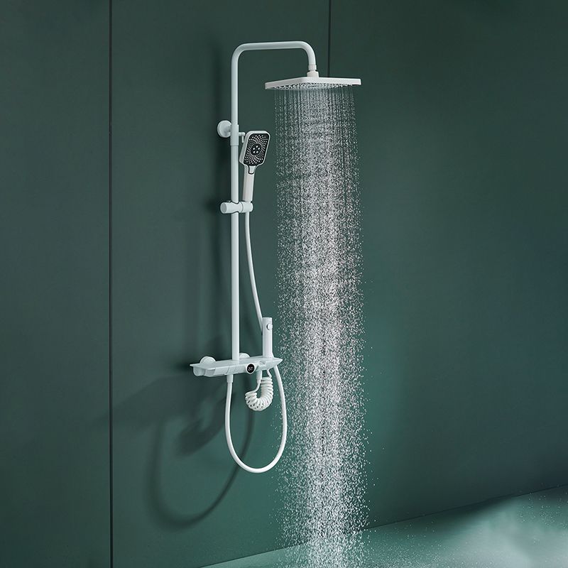 Modern Shower Set Brass Adjustable Shower Head Wall Mounted Shower Head Combo Clearhalo 'Bathroom Remodel & Bathroom Fixtures' 'Home Improvement' 'home_improvement' 'home_improvement_shower_faucets' 'Shower Faucets & Systems' 'shower_faucets' 'Showers & Bathtubs Plumbing' 'Showers & Bathtubs' 1200x1200_c1c179c4-a792-4d47-94b3-9d5f1b0cfeb0