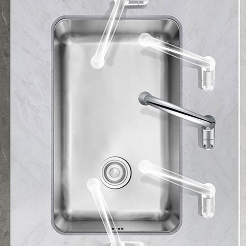 Stainless Steel Kitchen Sink Single Basin Kitchen Sink with Faucet Included Clearhalo 'Home Improvement' 'home_improvement' 'home_improvement_kitchen_sinks' 'Kitchen Remodel & Kitchen Fixtures' 'Kitchen Sinks & Faucet Components' 'Kitchen Sinks' 'kitchen_sinks' 1200x1200_c1e2e82d-e85d-40ab-9126-ec3966cdf6f9