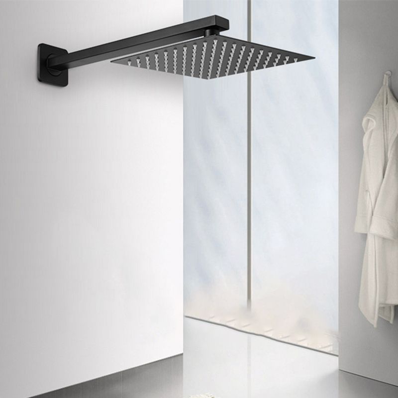 Square and Round Stainless Steel Fixed Shower Head Ceiling Mounted Shower Head in Black Clearhalo 'Bathroom Remodel & Bathroom Fixtures' 'Home Improvement' 'home_improvement' 'home_improvement_shower_heads' 'Shower Heads' 'shower_heads' 'Showers & Bathtubs Plumbing' 'Showers & Bathtubs' 1200x1200_c1f38ada-bdfc-4424-a404-3df518d7cba2