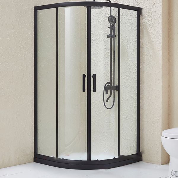 Contemporary Shower Stall Semicircle Metal Framed Shower Stall Clearhalo 'Bathroom Remodel & Bathroom Fixtures' 'Home Improvement' 'home_improvement' 'home_improvement_shower_stalls_enclosures' 'Shower Stalls & Enclosures' 'shower_stalls_enclosures' 'Showers & Bathtubs' 1200x1200_c1f790b6-4106-4dfa-a050-ce85c5794d8c