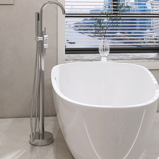 Oval Freestanding Soaking Bathtub Modern Acrylic Bathtub with Drain and Overflow Trim Clearhalo 'Bathroom Remodel & Bathroom Fixtures' 'Bathtubs' 'Home Improvement' 'home_improvement' 'home_improvement_bathtubs' 'Showers & Bathtubs' 1200x1200_c212544c-efc4-4306-b7f5-fa932e268440