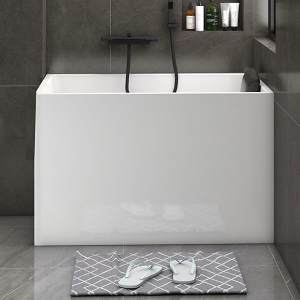 Back to Wall Rectangular Bathtub Antique Finish Soaking Bath Tub (Faucet not Included) Clearhalo 'Bathroom Remodel & Bathroom Fixtures' 'Bathtubs' 'Home Improvement' 'home_improvement' 'home_improvement_bathtubs' 'Showers & Bathtubs' 1200x1200_c21d8d2c-9fb5-451e-869d-55e3983a57ca