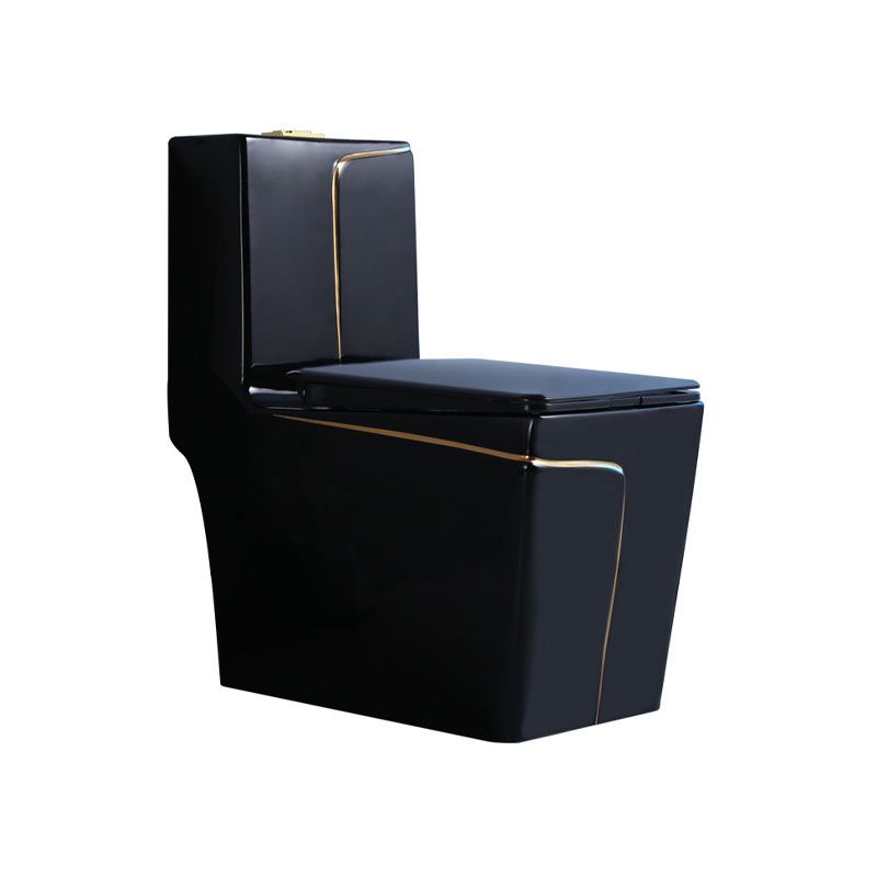 Household Water-saving Toilet Siphon One-piece Large-diameter Toilet in Black Finish Clearhalo 'Bathroom Remodel & Bathroom Fixtures' 'Home Improvement' 'home_improvement' 'home_improvement_toilets' 'Toilets & Bidets' 'Toilets' 1200x1200_c231a001-161f-461f-a863-c4b12f344ce5