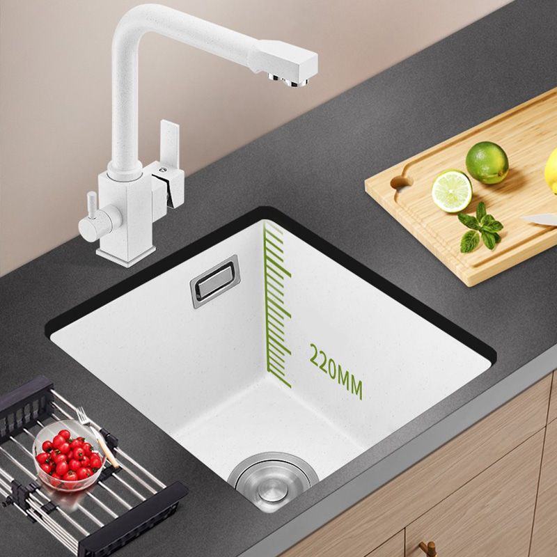 White Rectangle Kitchen Sink with Faucet Single Bowl Quartz Sink Clearhalo 'Home Improvement' 'home_improvement' 'home_improvement_kitchen_sinks' 'Kitchen Remodel & Kitchen Fixtures' 'Kitchen Sinks & Faucet Components' 'Kitchen Sinks' 'kitchen_sinks' 1200x1200_c23cf917-afc7-4b17-a4a5-3cd7fee8d1f0