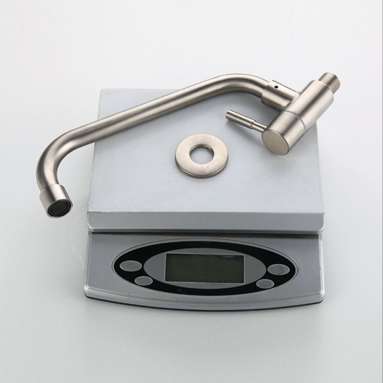 Contemporary Single Handle Kitchen Faucet Metal 1-Hold Bar Faucet with No Sensor Clearhalo 'Home Improvement' 'home_improvement' 'home_improvement_kitchen_faucets' 'Kitchen Faucets' 'Kitchen Remodel & Kitchen Fixtures' 'Kitchen Sinks & Faucet Components' 'kitchen_faucets' 1200x1200_c251c0f8-e418-4033-bfc7-9d40fa564017