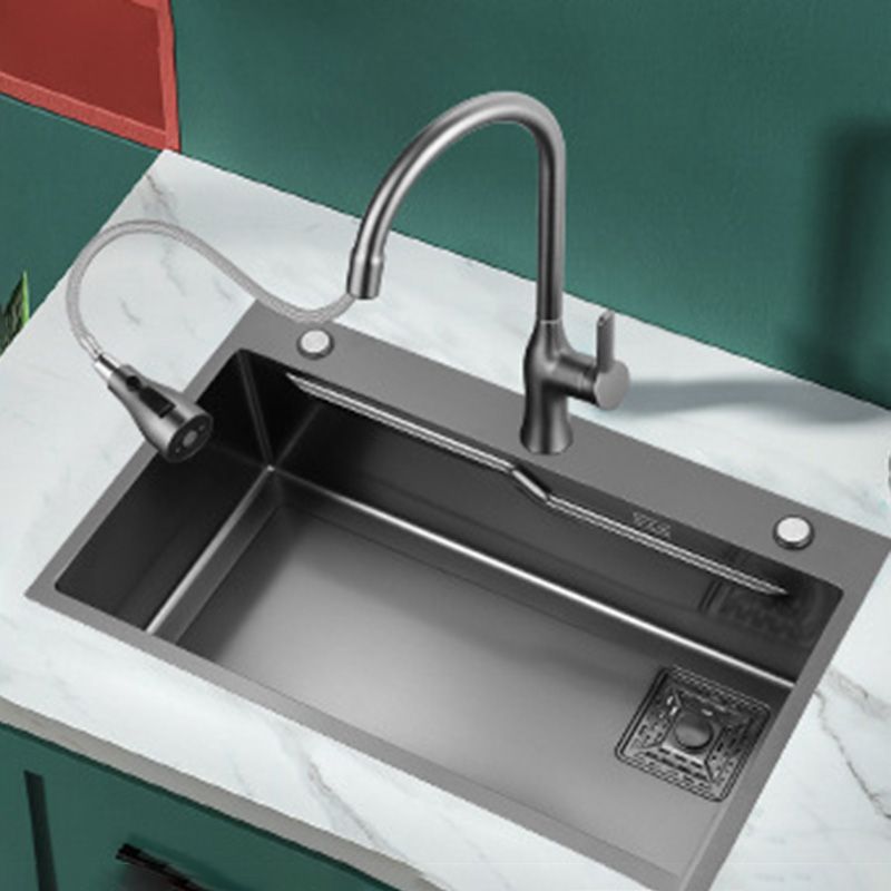 Modern Style Kitchen Sink Stainless Steel Kitchen Sink with Rectangle Shape Clearhalo 'Home Improvement' 'home_improvement' 'home_improvement_kitchen_sinks' 'Kitchen Remodel & Kitchen Fixtures' 'Kitchen Sinks & Faucet Components' 'Kitchen Sinks' 'kitchen_sinks' 1200x1200_c2590e9c-0c1e-4dc5-baa4-7e5418ac8356