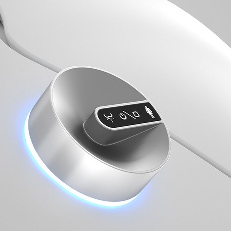 Round White Floor Mount Bidet with Heated Seat and Warm Air Dryer Clearhalo 'Bathroom Remodel & Bathroom Fixtures' 'Bidets' 'Home Improvement' 'home_improvement' 'home_improvement_bidets' 'Toilets & Bidets' 1200x1200_c26f958f-8208-4a4f-abb6-e1d2d723dd1f