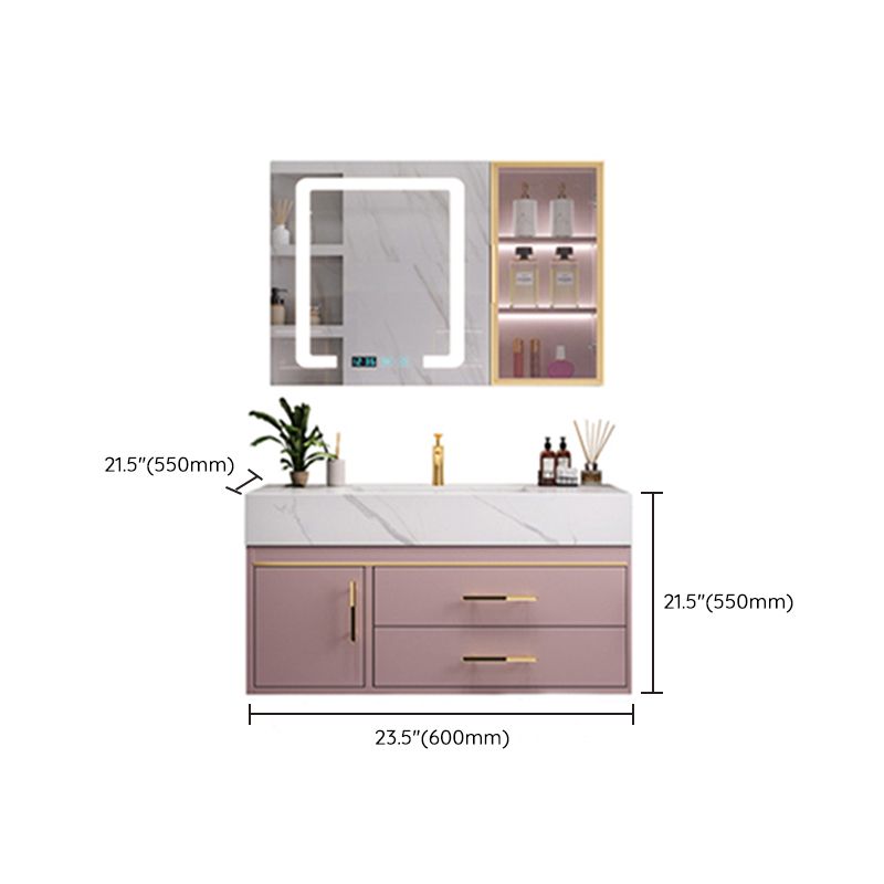 Modern Style Bathroom Vanity Set Solid Wood Bathroom Vanity Set Clearhalo 'Bathroom Remodel & Bathroom Fixtures' 'Bathroom Vanities' 'bathroom_vanities' 'Home Improvement' 'home_improvement' 'home_improvement_bathroom_vanities' 1200x1200_c279d47a-6b6b-4a41-b6bc-3d2393fd3f56
