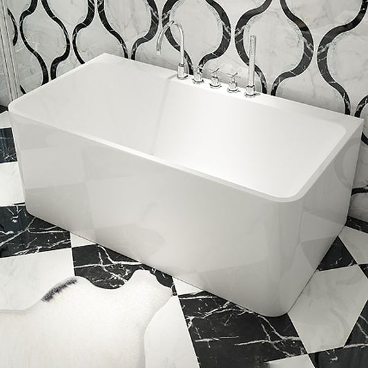 Rectangular Bathtub Acrylic Soaking Bath in White , 22.83-inch Tall Clearhalo 'Bathroom Remodel & Bathroom Fixtures' 'Bathtubs' 'Home Improvement' 'home_improvement' 'home_improvement_bathtubs' 'Showers & Bathtubs' 1200x1200_c280d24e-9cf3-4628-9f58-34e8513057a7