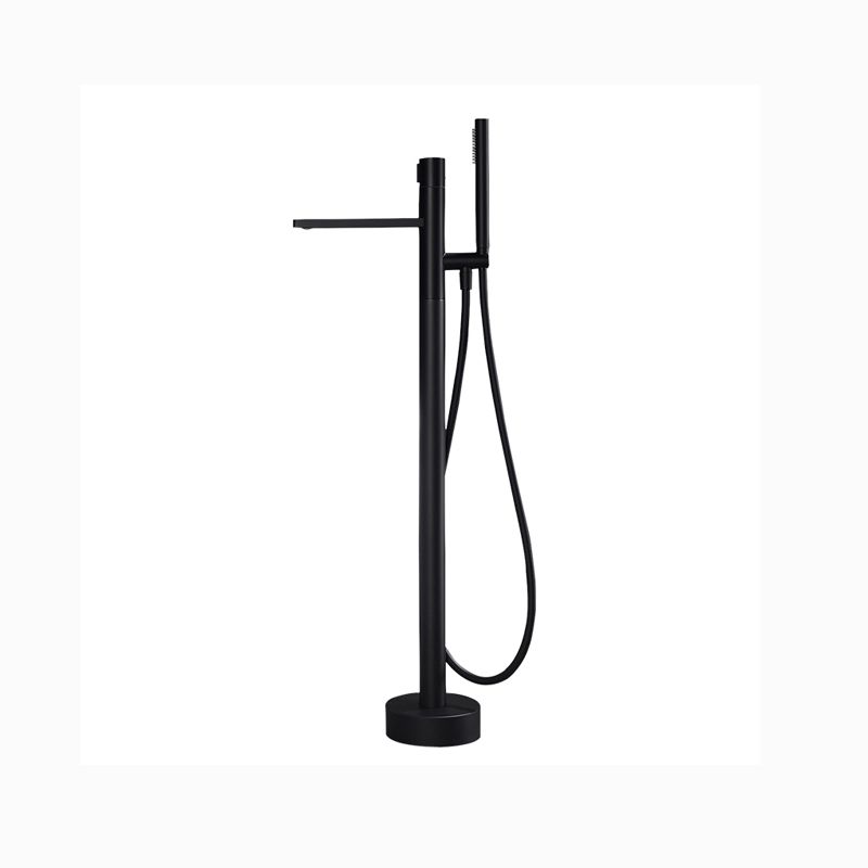 Floor Mounted Metal Freestanding Tub Filler High Arc Freestanding Bathtub Faucet Clearhalo 'Bathroom Remodel & Bathroom Fixtures' 'Bathtub Faucets' 'bathtub_faucets' 'Home Improvement' 'home_improvement' 'home_improvement_bathtub_faucets' 1200x1200_c2a5f509-3150-4d88-a4b1-89afb032bc25