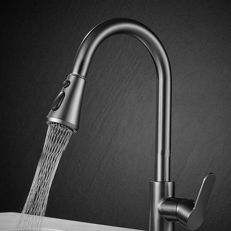 Modern Pull down Kitchen Faucet Sprayer with Handle and Supply Lines Bar Faucet Clearhalo 'Home Improvement' 'home_improvement' 'home_improvement_kitchen_faucets' 'Kitchen Faucets' 'Kitchen Remodel & Kitchen Fixtures' 'Kitchen Sinks & Faucet Components' 'kitchen_faucets' 1200x1200_c2bfab37-ac48-494d-8168-9806439883bb