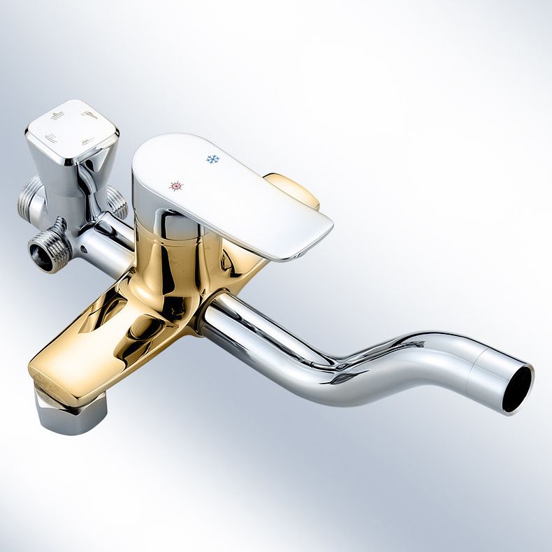 Brass Shower System Temperature Control Wall Mounted Shower Combo with