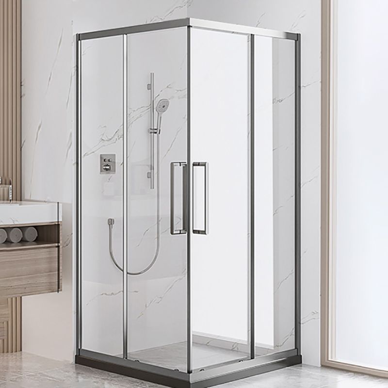 Square Shower Enclosure Tempered Glass Shower Enclosure with Door Handles Clearhalo 'Bathroom Remodel & Bathroom Fixtures' 'Home Improvement' 'home_improvement' 'home_improvement_shower_stalls_enclosures' 'Shower Stalls & Enclosures' 'shower_stalls_enclosures' 'Showers & Bathtubs' 1200x1200_c2dfc419-6a51-452c-9441-cae55f1851a6