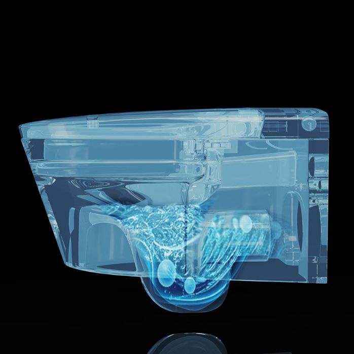 Warm Air Dryer Wall Hung Toilet Set Heated Seat Vitreous China Bidets Clearhalo 'Bathroom Remodel & Bathroom Fixtures' 'Bidets' 'Home Improvement' 'home_improvement' 'home_improvement_bidets' 'Toilets & Bidets' 1200x1200_c2e0c592-032d-4a0c-9842-9b6e091f859b