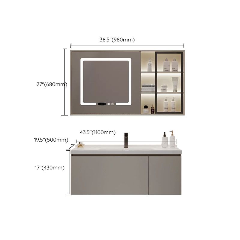 Single Sink Bathroom Vanity Set Overflow Wood Frame Wall Mounted with Drawer Clearhalo 'Bathroom Remodel & Bathroom Fixtures' 'Bathroom Vanities' 'bathroom_vanities' 'Home Improvement' 'home_improvement' 'home_improvement_bathroom_vanities' 1200x1200_c2e43a3b-ef59-49a0-802f-f963e1aaba25