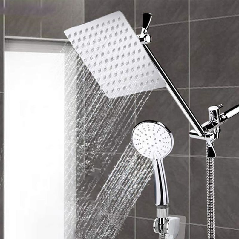 Square Dual Shower Head Traditional Wall Mounted Metal Dual Shower Head Clearhalo 'Bathroom Remodel & Bathroom Fixtures' 'Home Improvement' 'home_improvement' 'home_improvement_shower_heads' 'Shower Heads' 'shower_heads' 'Showers & Bathtubs Plumbing' 'Showers & Bathtubs' 1200x1200_c2fcd726-e5fa-417e-aed9-9c23d12ee64a