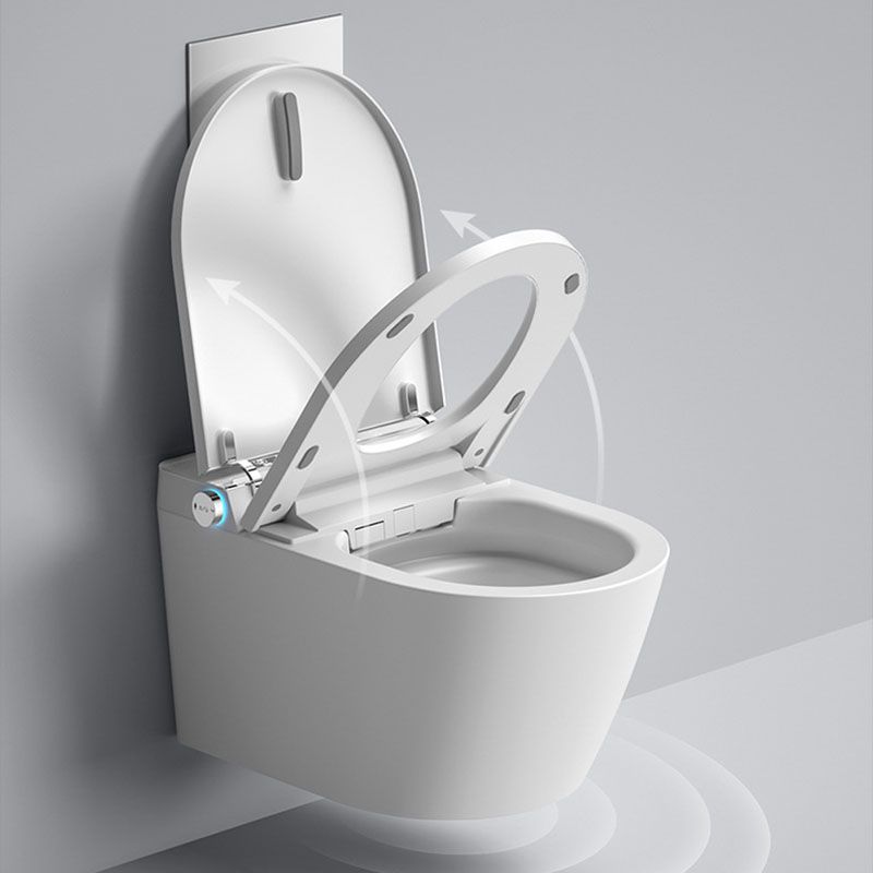 Elongated Toilet Wall Hung 1-Piece Automatic UV Sterilization Toilet with Concealed Tank Clearhalo 'Bathroom Remodel & Bathroom Fixtures' 'Home Improvement' 'home_improvement' 'home_improvement_toilets' 'Toilets & Bidets' 'Toilets' 1200x1200_c30fd451-cbb1-4810-b371-ad9d317289b1