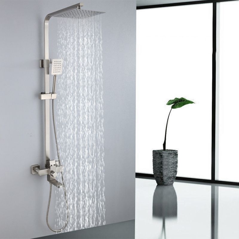 Modern Shower System Stainless Steel Temperature Control Wall Mounted Shower Set Clearhalo 'Bathroom Remodel & Bathroom Fixtures' 'Home Improvement' 'home_improvement' 'home_improvement_shower_faucets' 'Shower Faucets & Systems' 'shower_faucets' 'Showers & Bathtubs Plumbing' 'Showers & Bathtubs' 1200x1200_c3218bf3-dc44-43c5-b4fc-b6041f8a838d