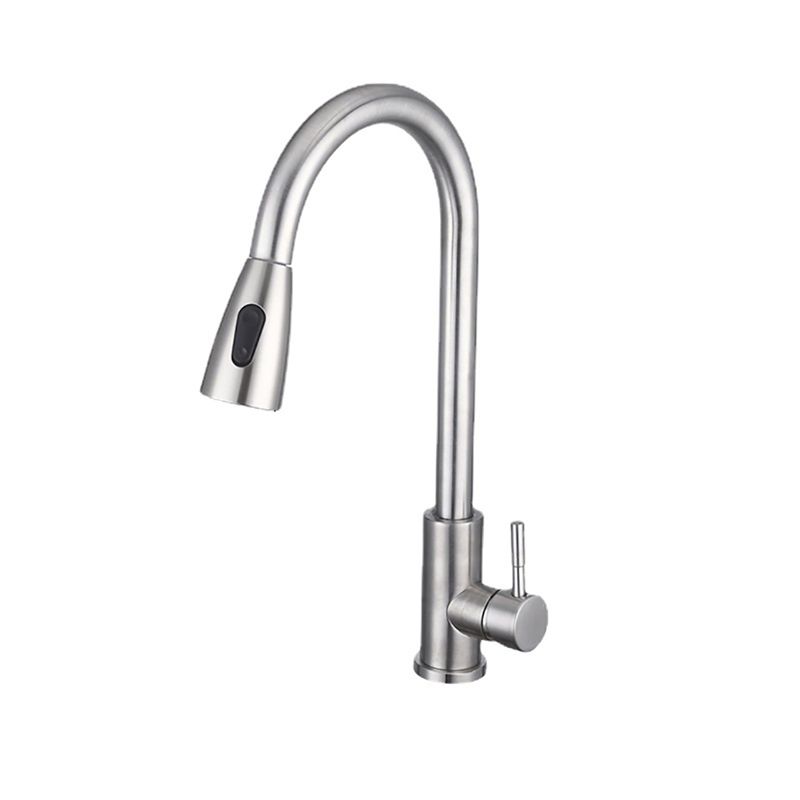 Pull Down Spout Kitchen Faucet One Handle Kitchen Sink Faucet with Pull Down Sprayer Clearhalo 'Home Improvement' 'home_improvement' 'home_improvement_kitchen_faucets' 'Kitchen Faucets' 'Kitchen Remodel & Kitchen Fixtures' 'Kitchen Sinks & Faucet Components' 'kitchen_faucets' 1200x1200_c32dbe98-b72d-451e-804b-897182607419