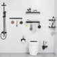 7-Piece Bathroom Hardware Set Matte Black/Gray with Bath Shelf/Towel Bar/Robe Hooks Clearhalo 'Bathroom Hardware Sets' 'Bathroom Hardware' 'Bathroom Remodel & Bathroom Fixtures' 'bathroom_hardware_sets' 'Home Improvement' 'home_improvement' 'home_improvement_bathroom_hardware_sets' 1200x1200_c32e4e7f-4b51-4cfc-8e9b-7820d784117d