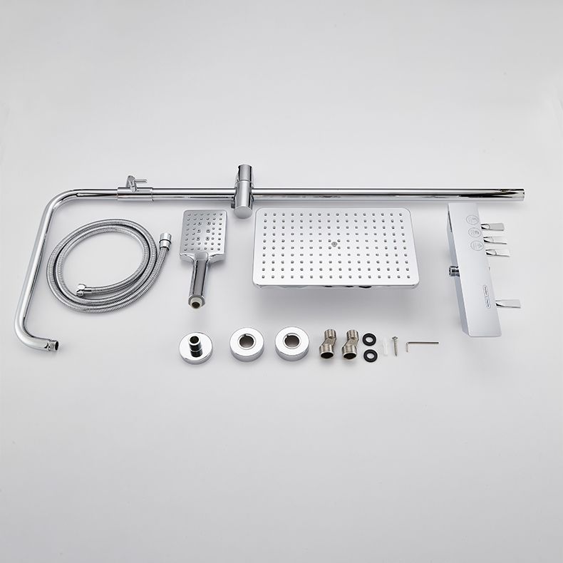 Modern Shower Trim Brass Slide Bar Included Adjustable Shower Head Shower System Clearhalo 'Bathroom Remodel & Bathroom Fixtures' 'Home Improvement' 'home_improvement' 'home_improvement_shower_faucets' 'Shower Faucets & Systems' 'shower_faucets' 'Showers & Bathtubs Plumbing' 'Showers & Bathtubs' 1200x1200_c3339801-b0d3-441d-a419-36cdda09a96b