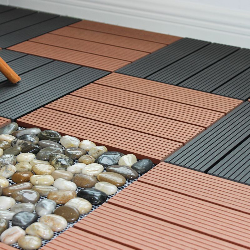 Square Snapping Patio Flooring Tiles Striped Pattern Tile Set Floor Board Clearhalo 'Home Improvement' 'home_improvement' 'home_improvement_outdoor_deck_tiles_planks' 'Outdoor Deck Tiles & Planks' 'Outdoor Flooring & Tile' 'Outdoor Remodel' 'outdoor_deck_tiles_planks' 1200x1200_c3559cb9-ad2b-499a-bae9-95395f28930d
