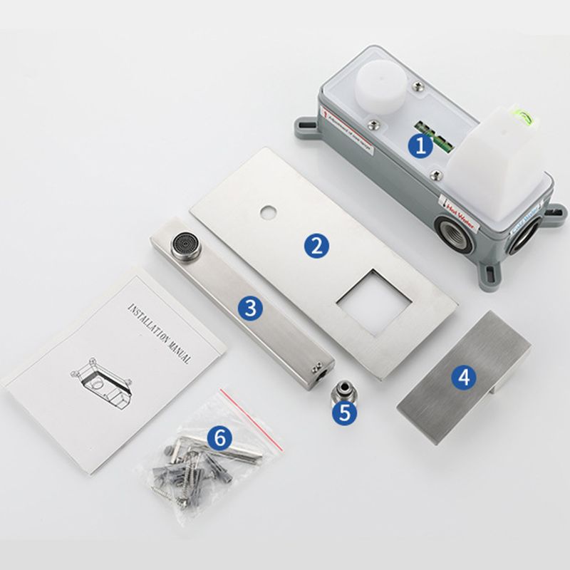 Contemporary Style Faucets Lever Handles Wall Mounted Faucets for Bathroom Clearhalo 'Bathroom Remodel & Bathroom Fixtures' 'Bathroom Sink Faucets' 'Bathroom Sinks & Faucet Components' 'bathroom_sink_faucets' 'Home Improvement' 'home_improvement' 'home_improvement_bathroom_sink_faucets' 1200x1200_c35c9933-bbb8-4c9c-b46b-e075b76743f4