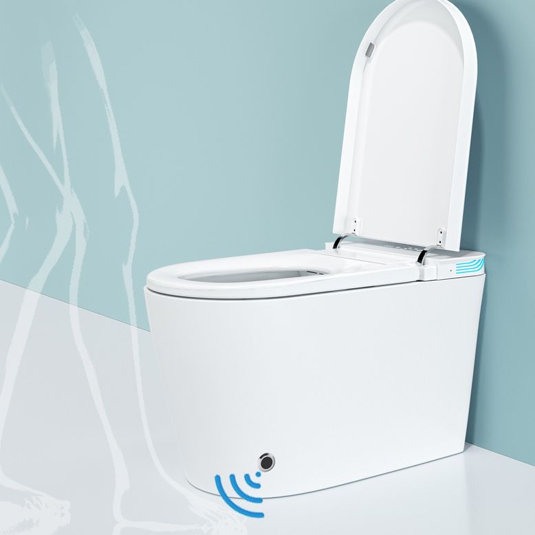 Smart Toilet Elongated White Ceramic Contemporary Foot Sensor Clearhalo 'Bathroom Remodel & Bathroom Fixtures' 'Bidets' 'Home Improvement' 'home_improvement' 'home_improvement_bidets' 'Toilets & Bidets' 1200x1200_c379e8df-b71f-4b23-80a3-651a548686ab
