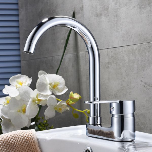 Chrome Circular Vessel Sink Faucet Swivel Spout Faucet for Bathroom Clearhalo 'Bathroom Remodel & Bathroom Fixtures' 'Bathroom Sink Faucets' 'Bathroom Sinks & Faucet Components' 'bathroom_sink_faucets' 'Home Improvement' 'home_improvement' 'home_improvement_bathroom_sink_faucets' 1200x1200_c3b804f3-b4cb-42ed-93d8-a3d4b5658603