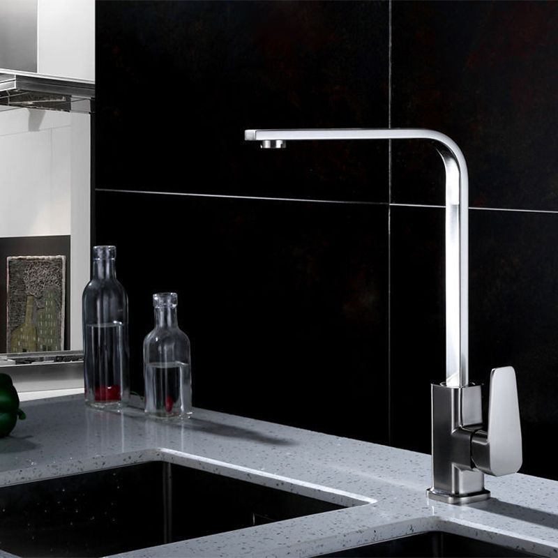 Modern 1-Handle Faucet with Water Dispenser Copper Standard Kitchen Faucet Clearhalo 'Home Improvement' 'home_improvement' 'home_improvement_kitchen_faucets' 'Kitchen Faucets' 'Kitchen Remodel & Kitchen Fixtures' 'Kitchen Sinks & Faucet Components' 'kitchen_faucets' 1200x1200_c3bee1a4-db0f-40fe-88aa-ff9dd493cfce