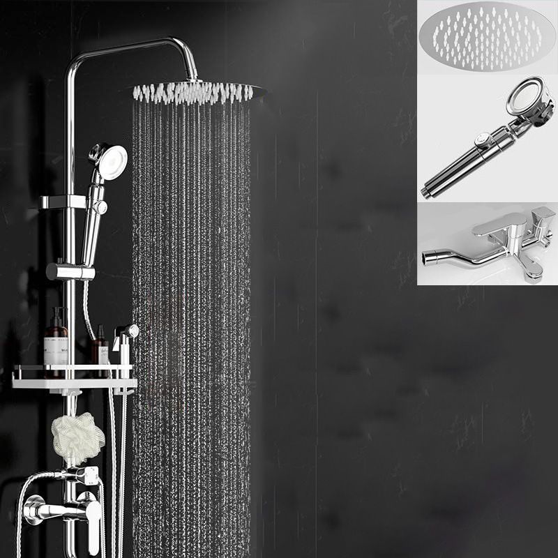 Wall Mounted Rectangle Shower System Spot Resist Copper Modern Style Shower System Clearhalo 'Bathroom Remodel & Bathroom Fixtures' 'Home Improvement' 'home_improvement' 'home_improvement_shower_faucets' 'Shower Faucets & Systems' 'shower_faucets' 'Showers & Bathtubs Plumbing' 'Showers & Bathtubs' 1200x1200_c3d0de65-4a72-48ca-a849-d9f156d7142c